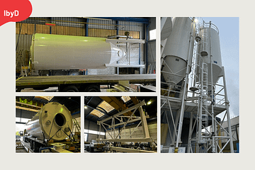 Silo pesé et vis installés