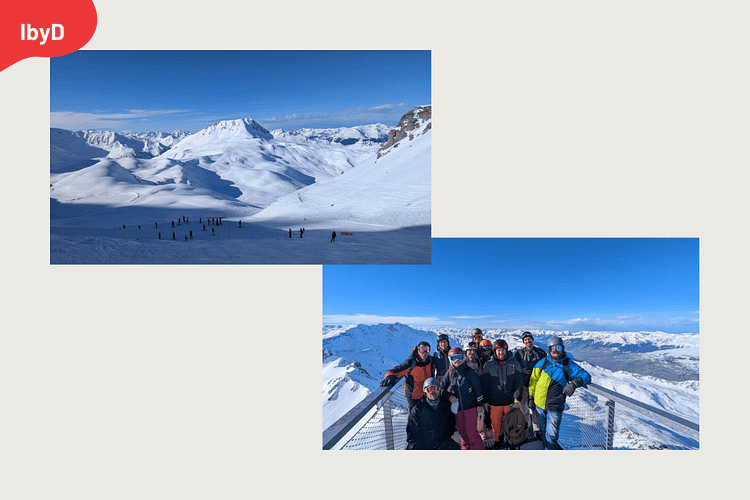 Ski entre collègue
