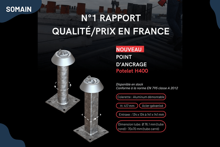 Nouveau potelet d’ancrage H400!